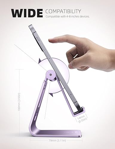 Miniatura 5 de Lamicall Soporte ajustable para teléfono, escritorio para teléfono celular, compatible con teléfono 13, 12, Mini, 11 Pro, Xs Max, XR, X, 8, 7, 6