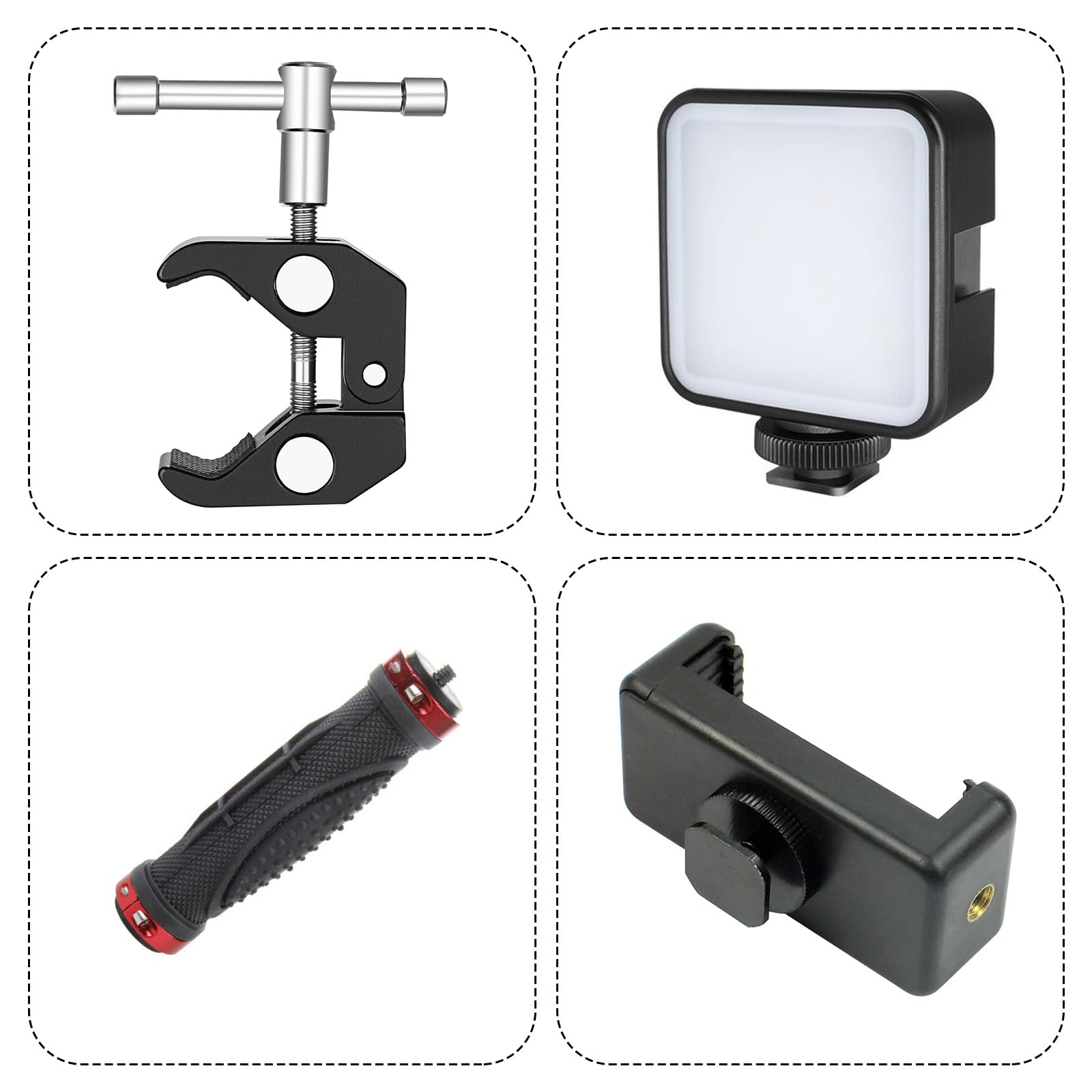 Lot De 8 Adaptateurs De Pied Micro - 3/8 Femelle Vers 1/4 Mâle Et 1/4 Femelle Vers 3/8 Mâle - Alliage Aluminium