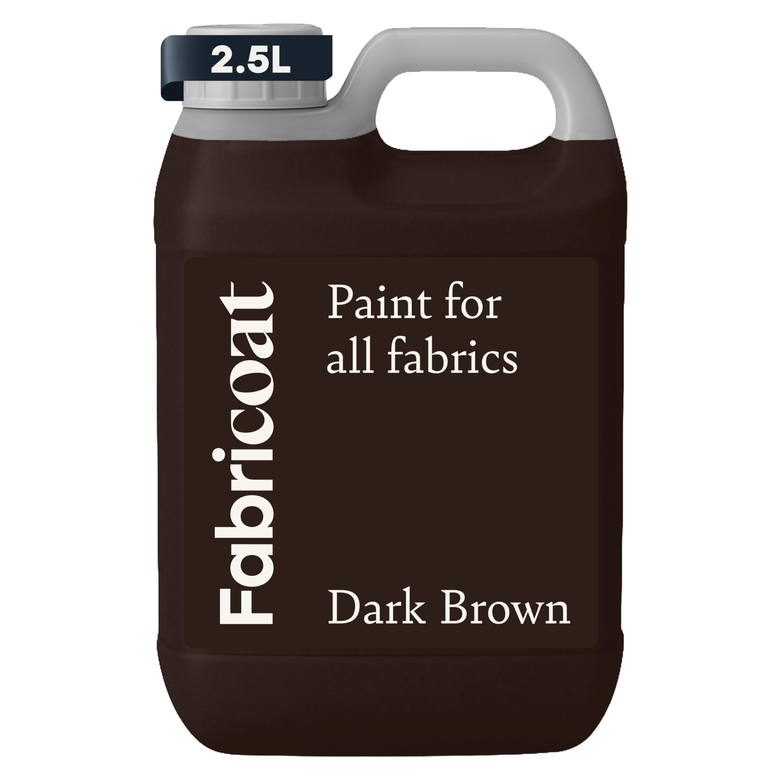 Fabricoat - Fabric Paint for Furniture - 85 oz / 2.5L Dark Brown - Restore or Change the Color of Couches, Chairs, Upholstery, Soft Furnishings, Car Interiors, Clothing, & Footwear