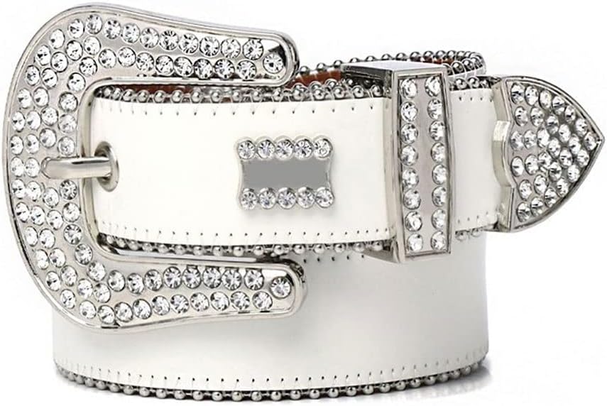 Belt Rhinestone Universal Glass Inlaid Zinc Alloy Hip Hop Personality for Men and Women
