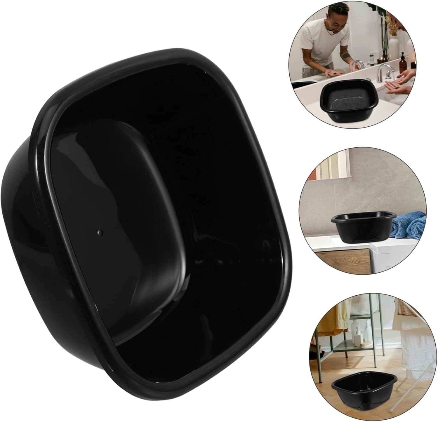 VALICLUD Plastic Square Wash Basin for Laundry Soaking Dirty Clothes Face Washing and Cleaning Tasks Design Versatile Use