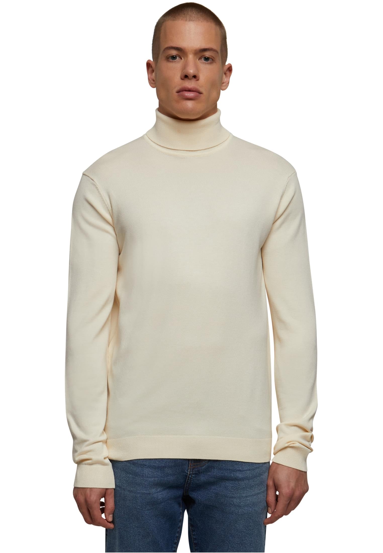 Urban Classics Men's Whitesand Knitted Turtleneck Sweater Sweatshirt,