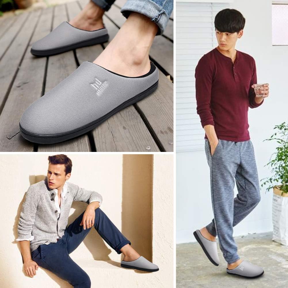 MAIITRIP Memory Foam Clog Slippers for Men House Indoor Outdoor,Cozy Winter Warm Non Slip Slip on Men's House Shoes Bedroom Casual,lightweight Slip Resistant Rubber