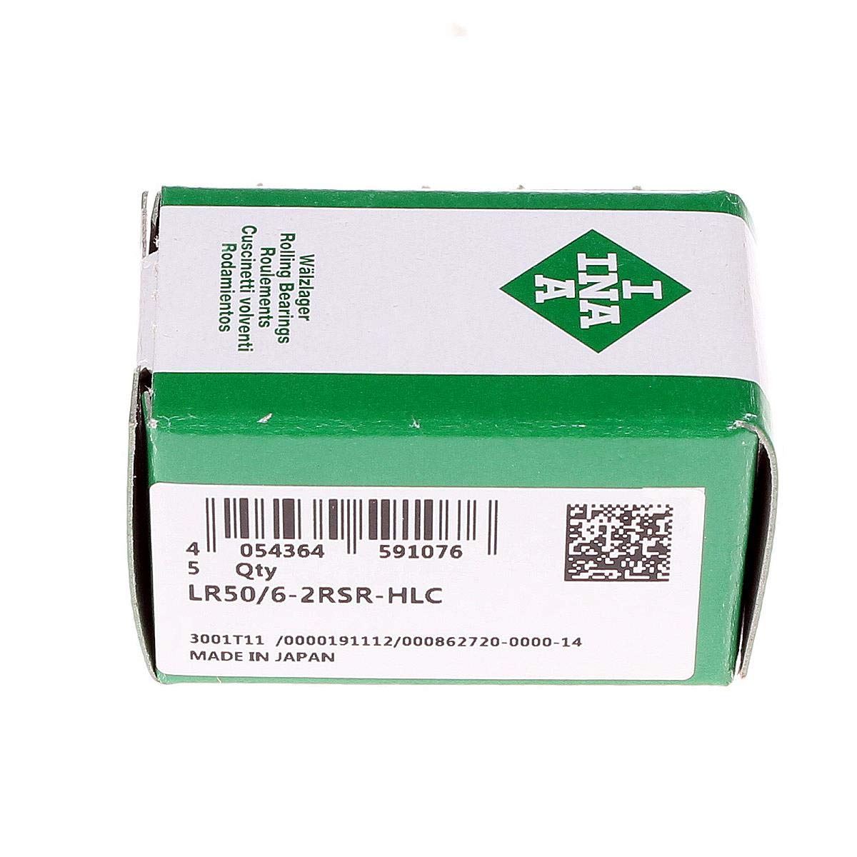 Roulement LR50/6 -2RSR 9mm Ext 19mm Int 6mm Stand.acier à roulement (100Cr6) INA