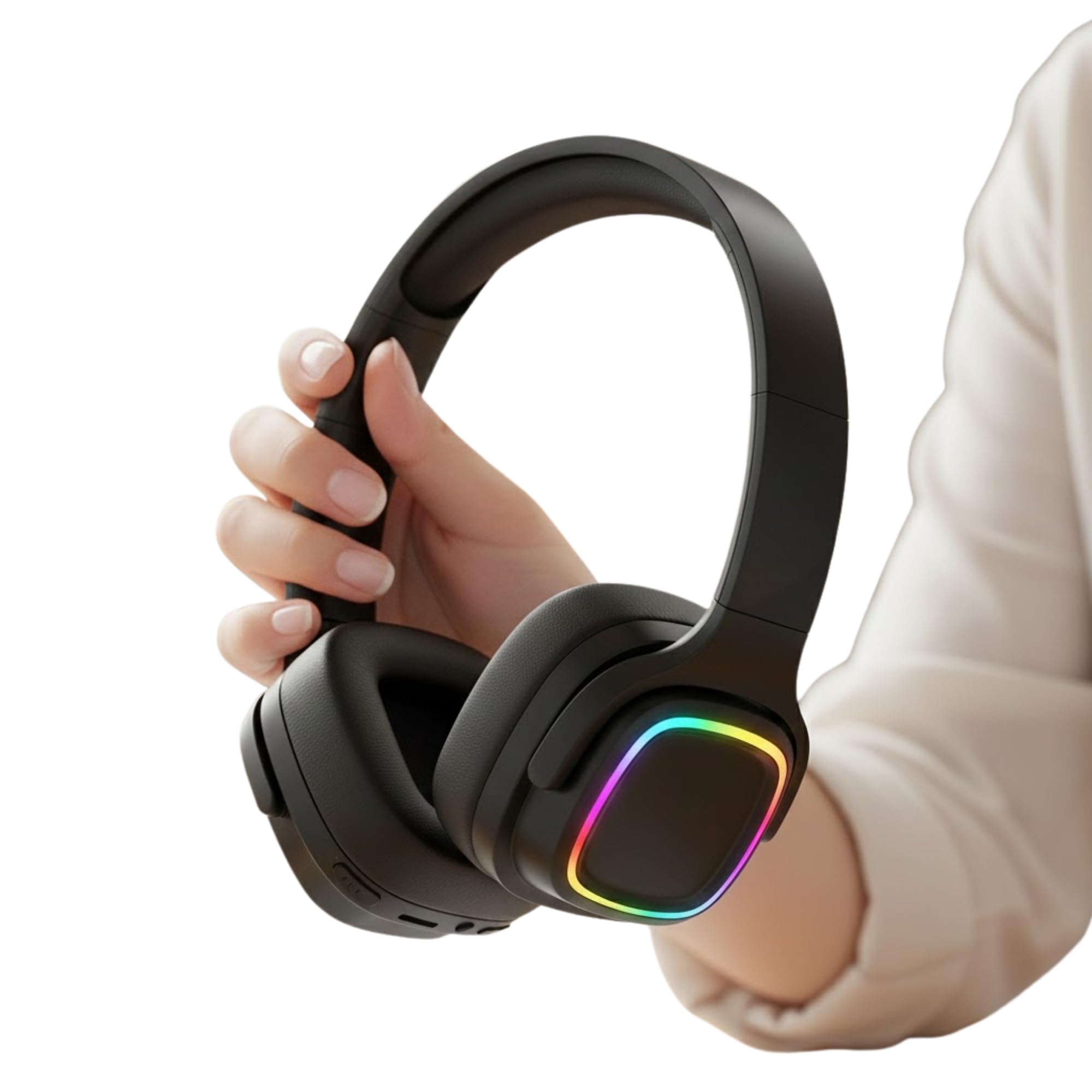 𝓓rumstone (𝟑 𝐘𝐄𝐀𝐑 𝐖𝐀𝐑𝐑𝐀𝐍𝐓𝐘) Over-Ear RGB Gaming Headphones with LED Lighting, Rainbow RGB Effects, Stereo Sound, Soft Ear Cushions & Adjustable Fit-picture-18