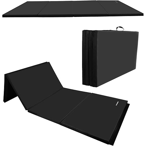 BalanceFrom All Purpose 4'x6'x2" Extra Thick High Density Anti Tear Gymnastics Gym Folding Exercise Aerobics Mats, Multiple Colors