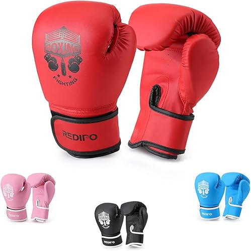 Miniatura 1 de Guantes de boxeo Redipo para niños, niñas y adolescentes de 3 a 12 años, guantes de entrenamiento para Thai y Kickboxing