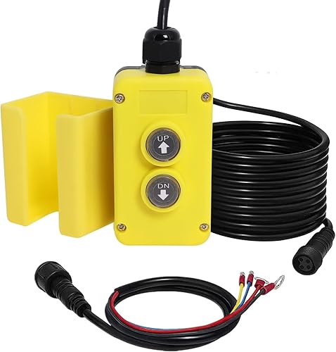 Dpwrrot Control remoto de remolque de volcado de 4 cables, bomba hidráulica de doble acción de 12 V, unidad de fuente de alimentación, control