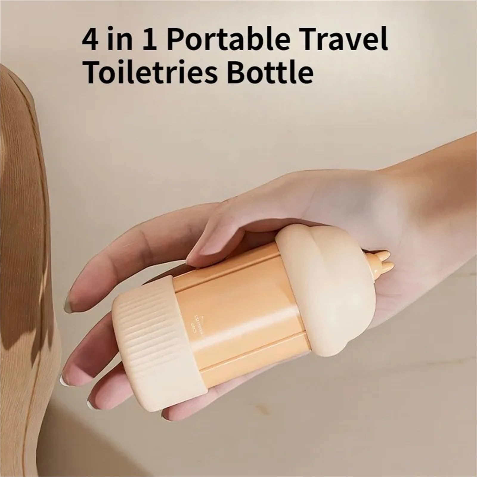 Flaconi da Viaggio Set di bottiglie da viaggio in silicone 4 in 1 2 pezzi | Tubi di compressione ricaricabili a prova di perdite for shampoo(Purple)