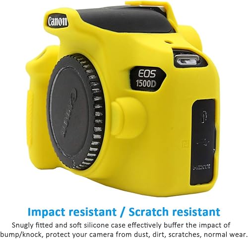 Miniatura 8 de Easy Hood Funda para Canon EOS Rebel T6 T7, antiarañazos, silicona suave, protector de piel para cámara réflex digital Canon EOS 1500D Rebel T7EOS