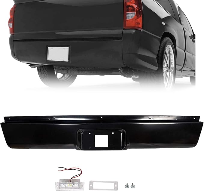ECOTRIC Rear Steel Roll Pan Bumper License Plate LED Light