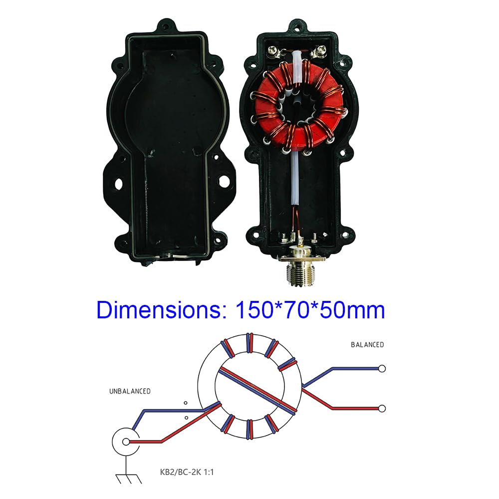 WINDCAMP KB2 Enterprises Original 3-54 MHz 1:1 balun de corriente 2000 vatios PEP