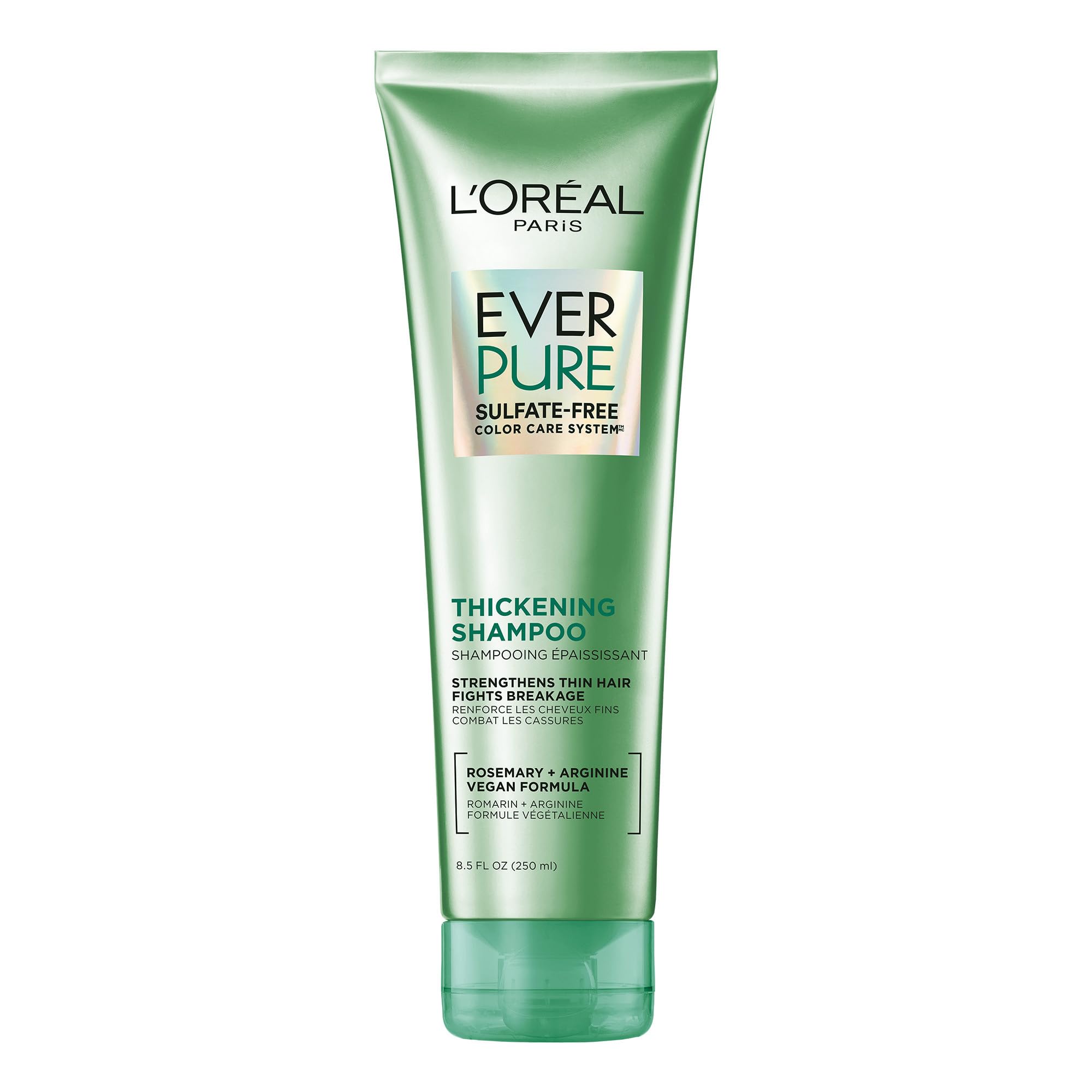 L'Oréal Paris EverPure Sulfate-Free Shampoo, Thickening Shampoo for Fortifying Thin, Fine, Fragile, Colour-Treated Hair, Hair treatment, With Rosemary, 250ml