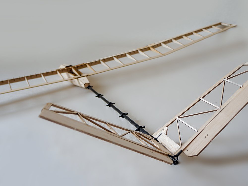 Buy Balsa Wood Radio Remote Controlled Electric Powered F14 Glider Uzi Aeroplane Laser Cut Kit