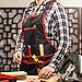 NoCry Professional Canvas Work Apron - with 16 Tool Pockets, Fully Adjustable, Waterproof & Protective, Black