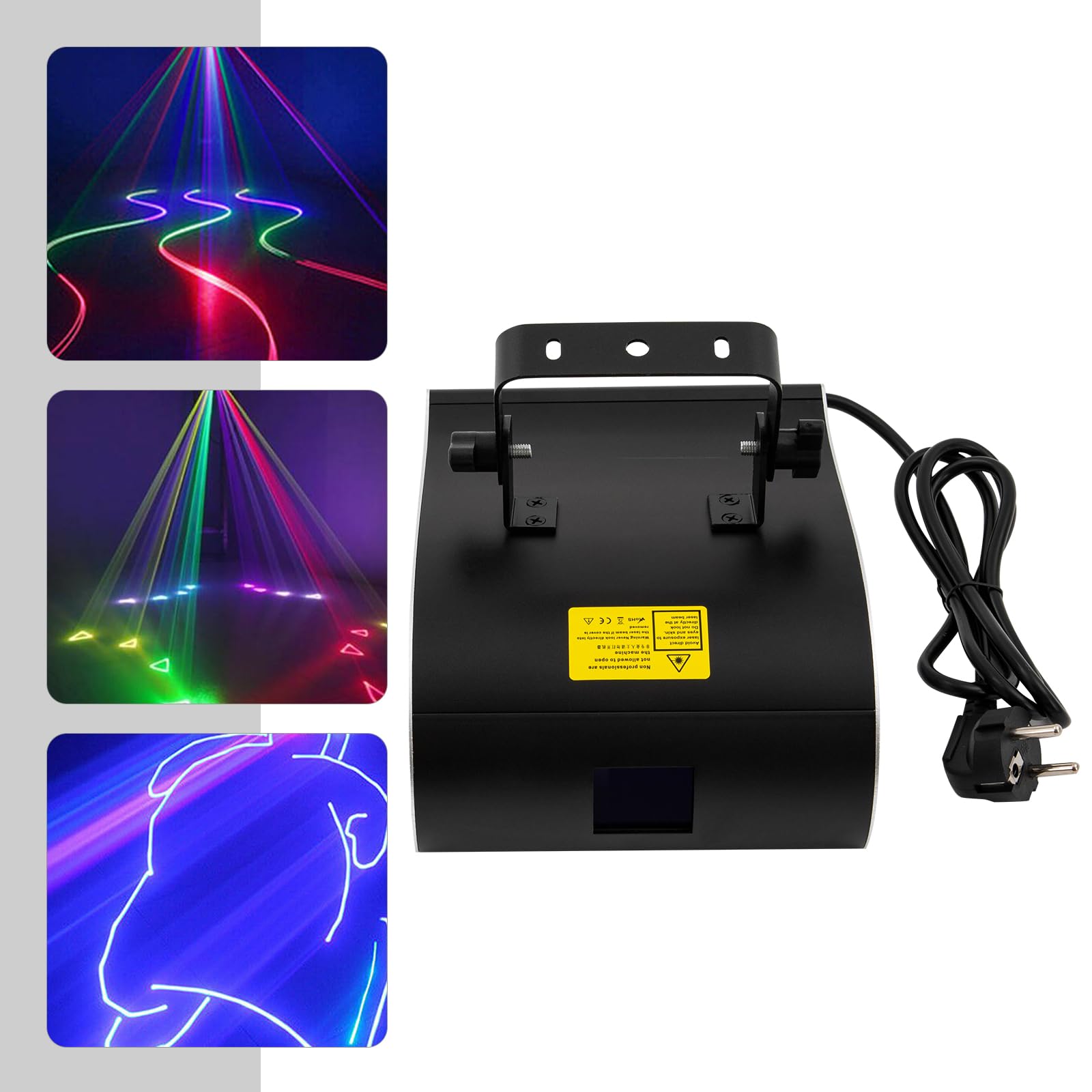Lampa dyskotekowa DJ 2 W, projektor DJ, sterowany muzyką 3D, RGB, oświetlenie imprezowe, sterowanie DMX512, reflektor efektowy, na imprezę, spotkanie rodzinne, do baru, klubu nocnego, KTV na