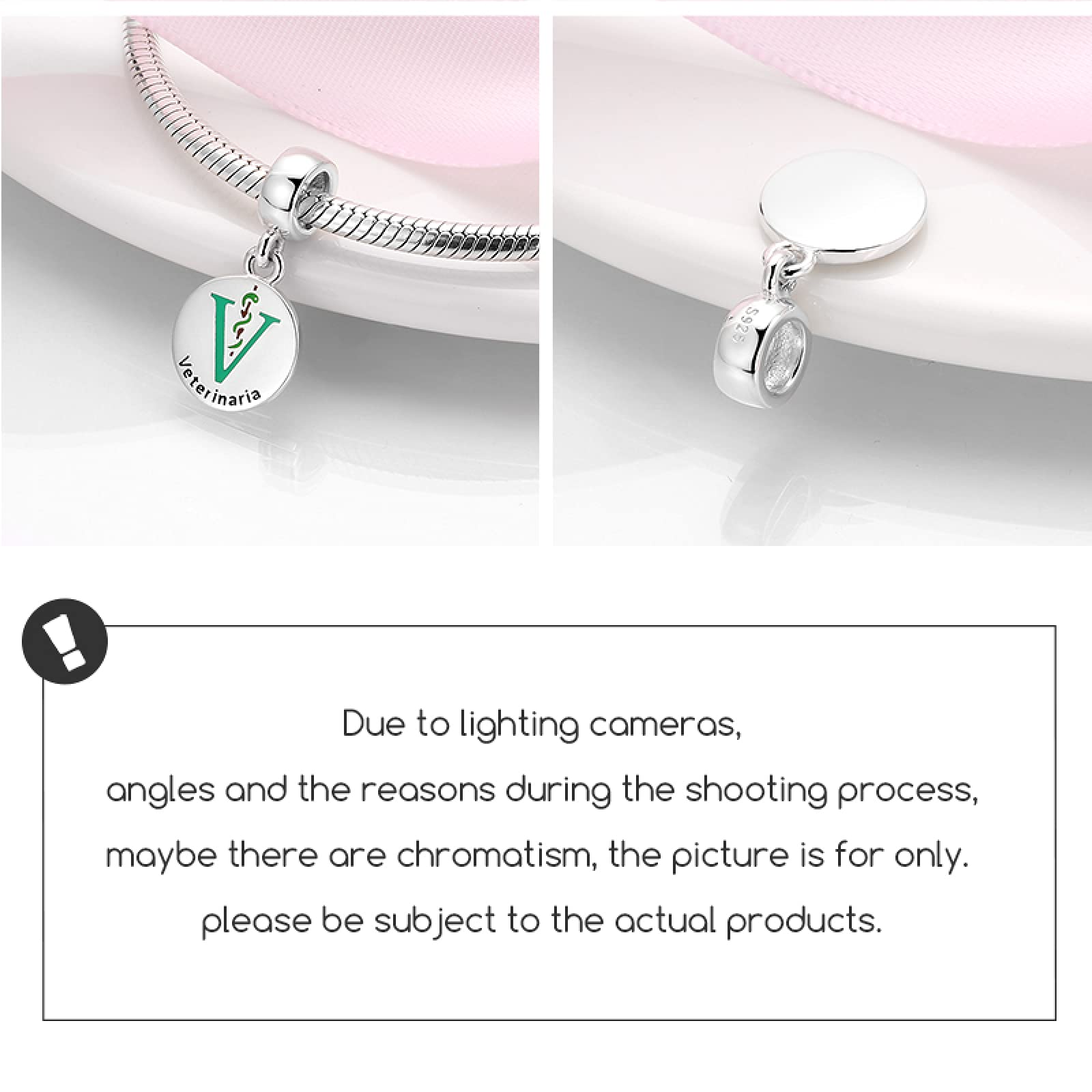 925 Pendenti in Argento Sterling Fit Bracciali Collana Charm, KPERXIS, PD0202, a