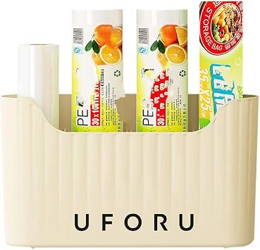 Wall-Mounted Storage Rack,No-Drill Adhesive Storage Box Inside The Cabinet Door,Suitable For Smooth Surfaces Like Bathrooms,Kitchens,Laundry Rooms Cream White