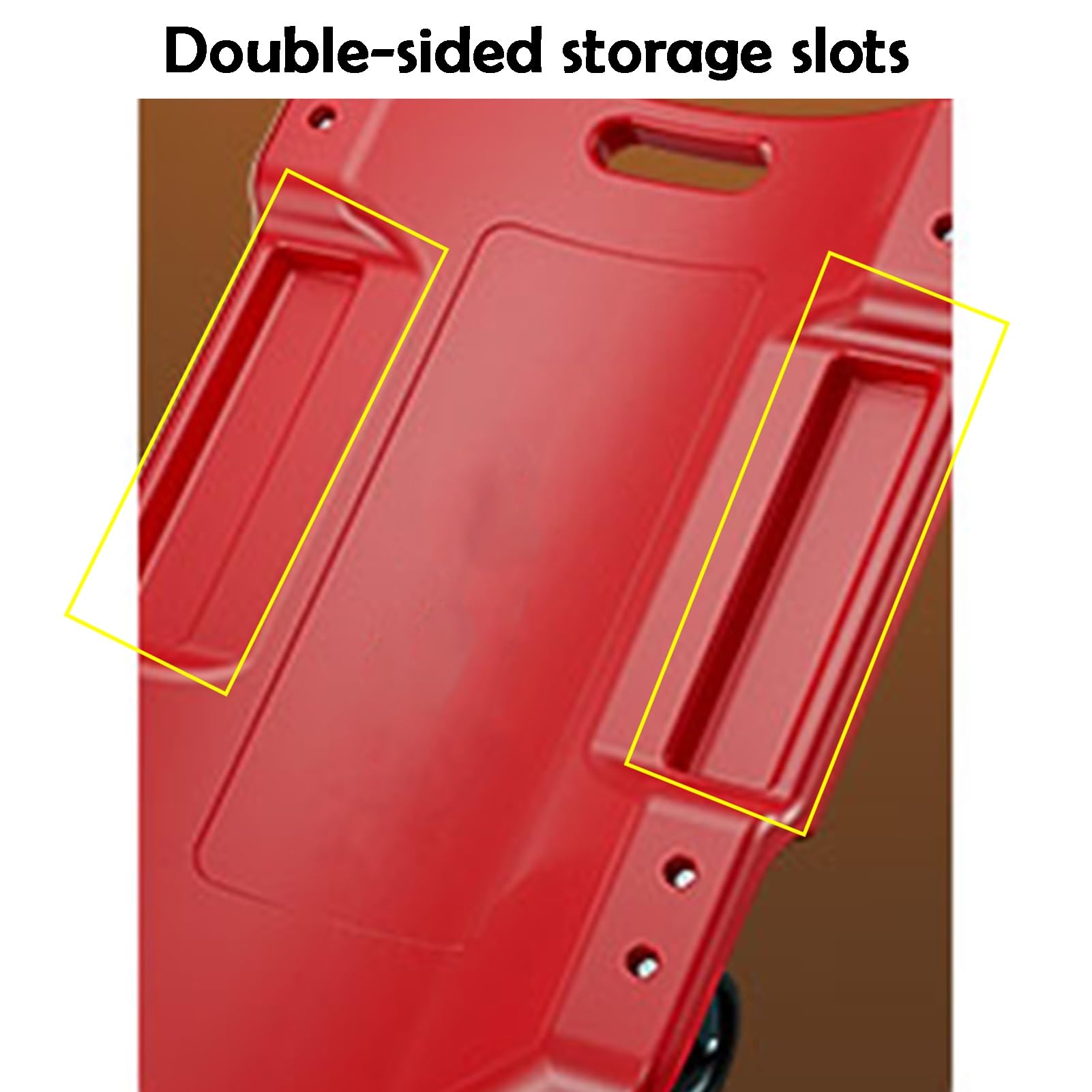 Generisch Garagen-Schlafbrett Aus Kunststoff Mit 6 Rollen | Starke Tragfähigkeit 2 t, Autositz for Hinlegen oder Sitzen(Red,92x41cm)