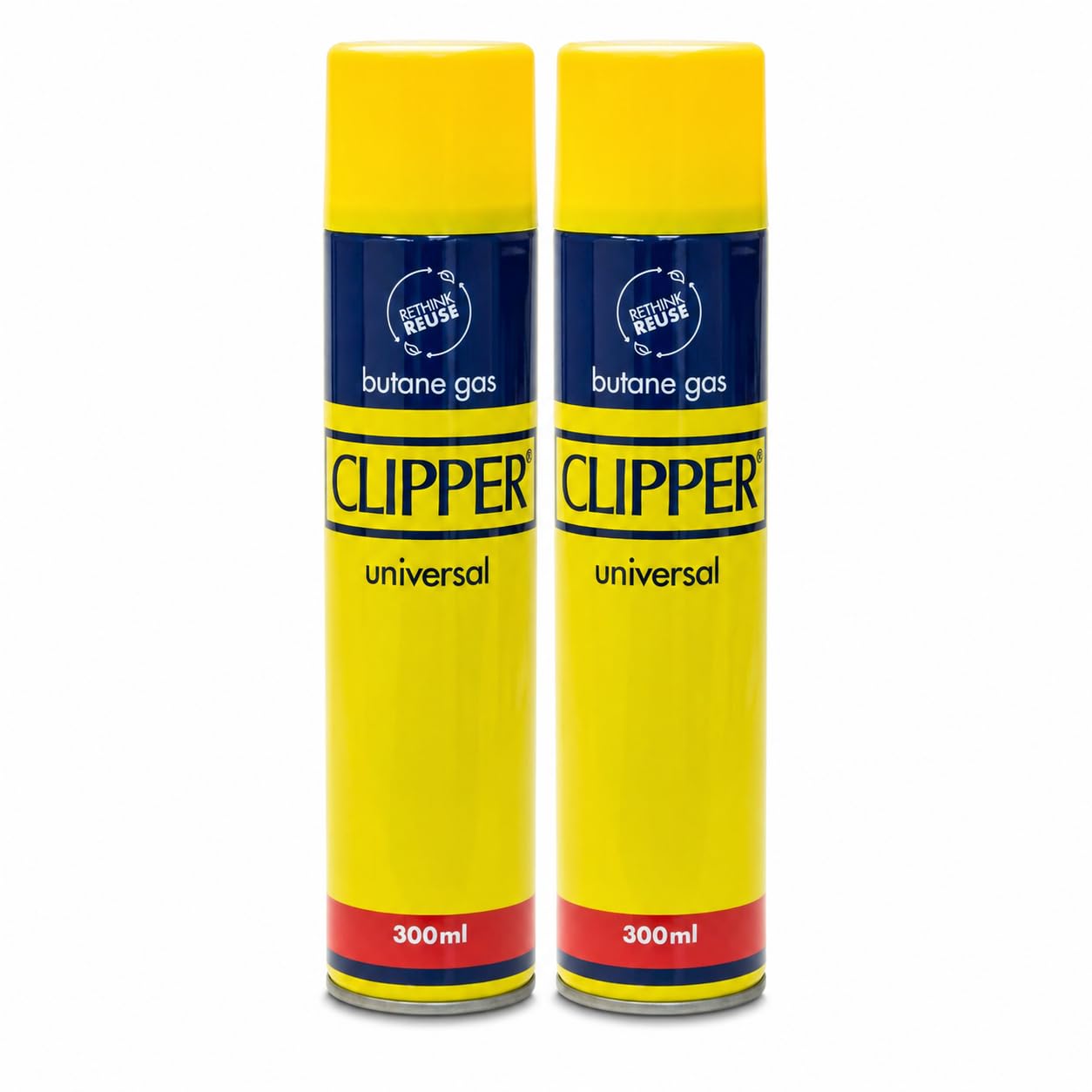 2 x Clipper Gas Refill Universal Fuel Canisters for Refillable Lighters Jet Torch BBQ Candle Camping Kitchen Lighters
