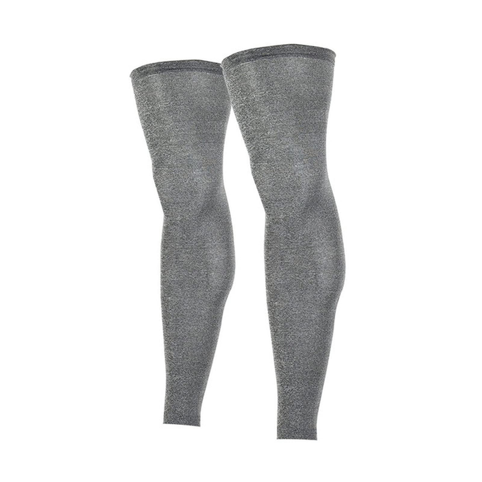 Compression Leg Sleeves, Cycling Leg Warmers Compression Leggings Bicycle Fitness Basketball Running Sleeves Outdoor Safety(Dtt01 Gray,XL)