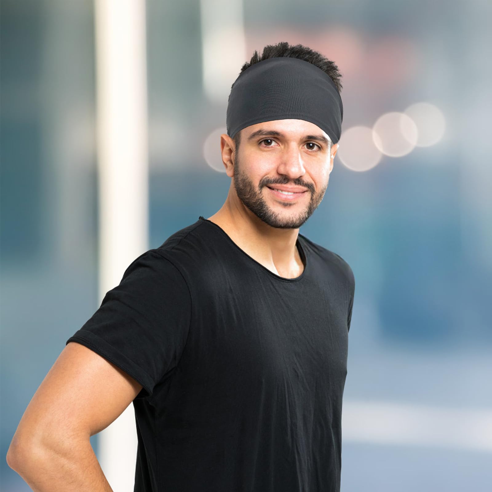 Respirant Headband, 4 Stück Bandeau De Sport, Bandeau Running ​Homme, Bandeaux Respirant Sueur, Approprié Transpiration Pour Course à Pied, Cyclisme, Basket-Ball, Fitness Wicking Sweatband (Gris