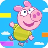 * Safe game for kids with cute colors and nicely drawn piglet
