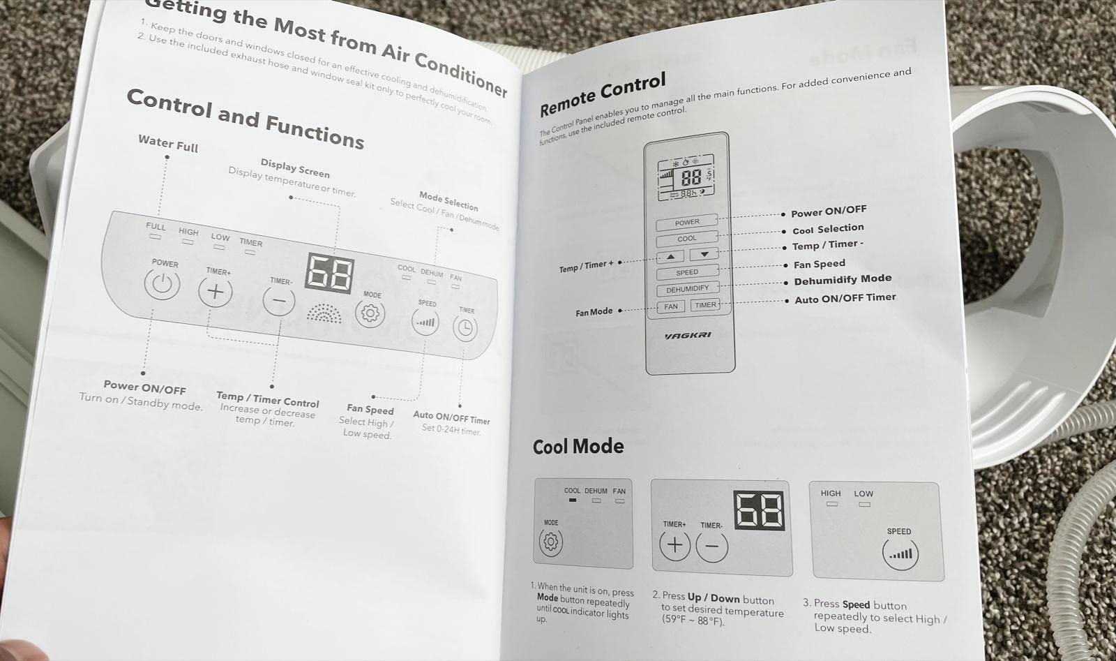 13/mo Finance VAGKRI Portable Air Conditioners 8000 BTU 3in1 AC