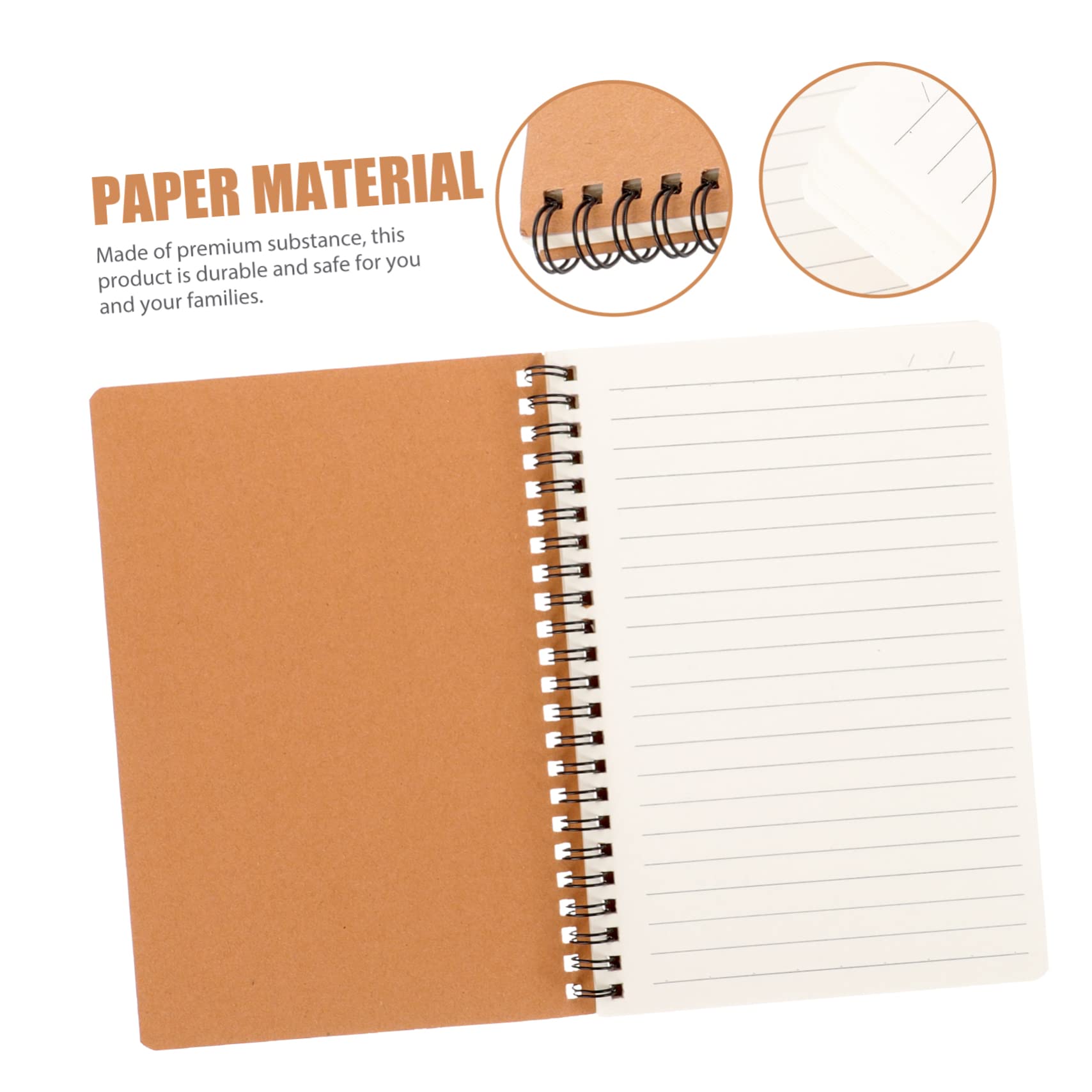 LALAFINA 10 Pezzi Quaderni Spiralati A5, Quaderni Spessi in Carta per Studenti, Design Classico per Scrittura e Disegno