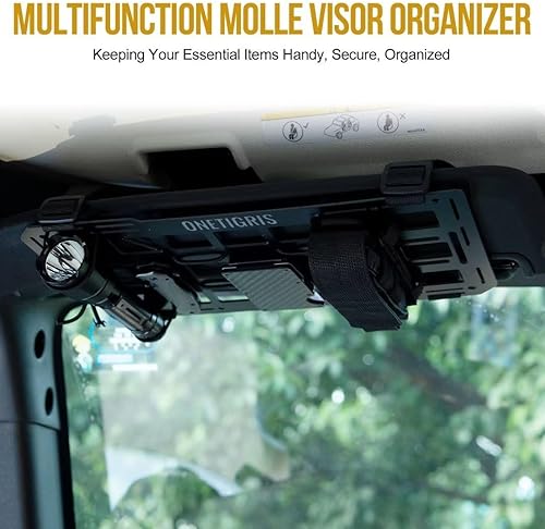 Miniatura 7 de OneTigris Car Visor Organizer - Tactical Fiberglass Sun Visor Organizer, Auto Interior Accessories for Vehicle, SUV, Truck, Multifunctional Rigid