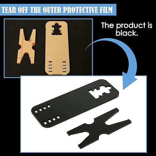 Miniatura 6 de OCQOTAT Estante de exhibición de acrílico para pistola ajustable, soporte de pistola transparente negro para pistola de mano, estante portátil para