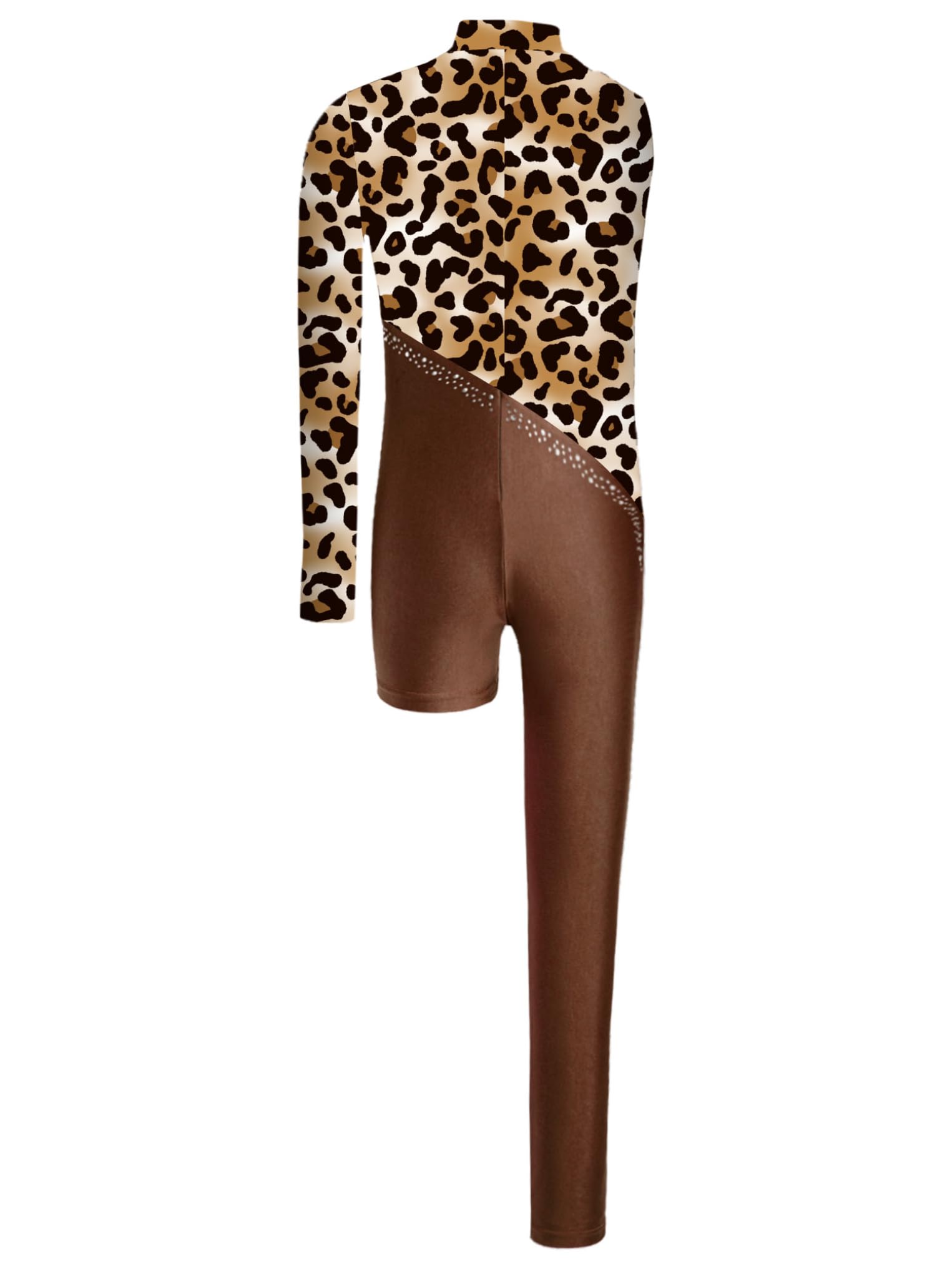 Kaerm Ragazza Body Danza Classica Ginnastica Artistica Monospalla Tuta Intera da Pattinaggio Artistico Manica Lunga Balletto Leotards Jumpsuit Sportiva Costume da Ballo