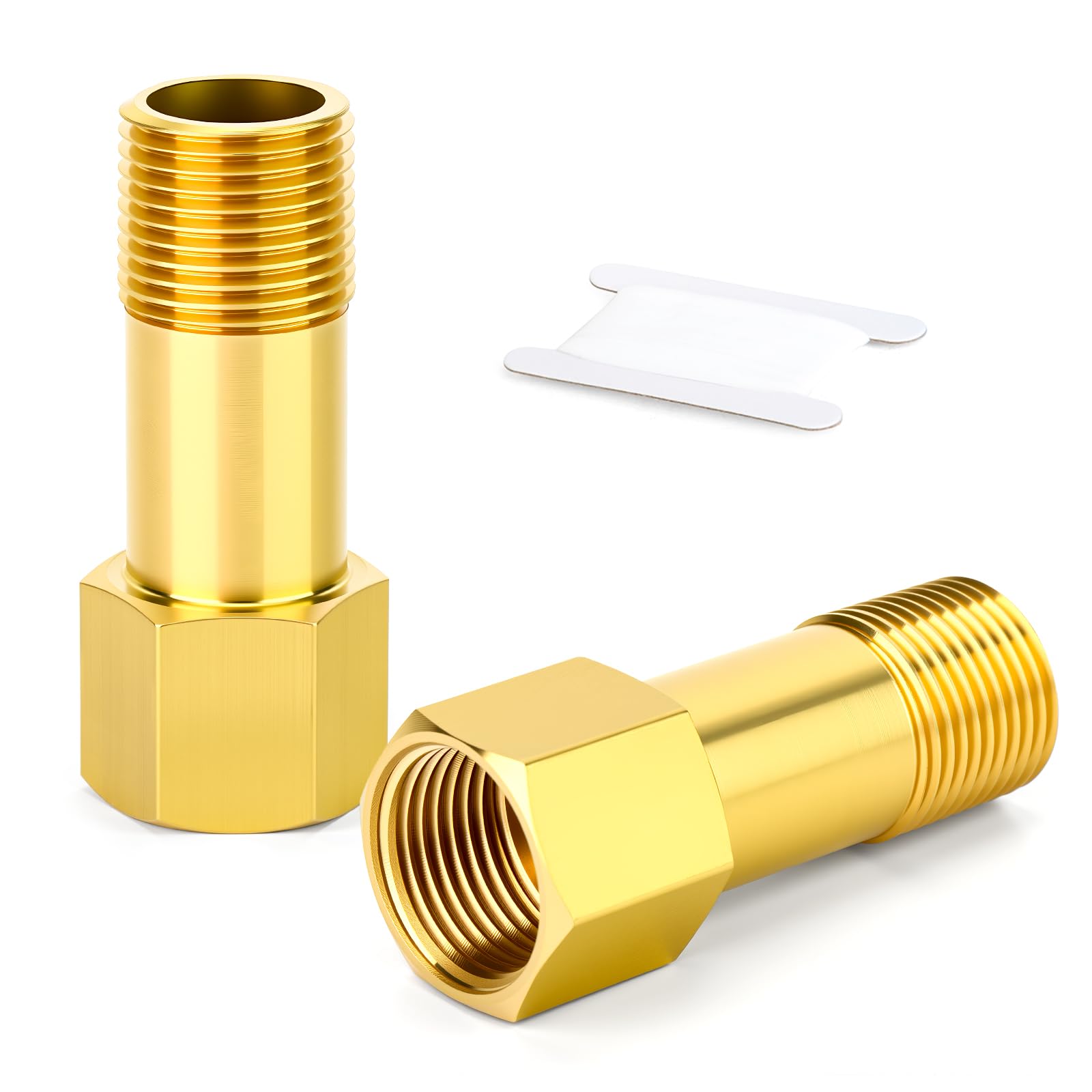 Mosiężna rura sutkowa, 1/10.2 cm BSP z gwintem żeńskim do męskim, długość 50 mm, prosty adapter przedłużający do rur, złącze konwertera reduktora do drenażu