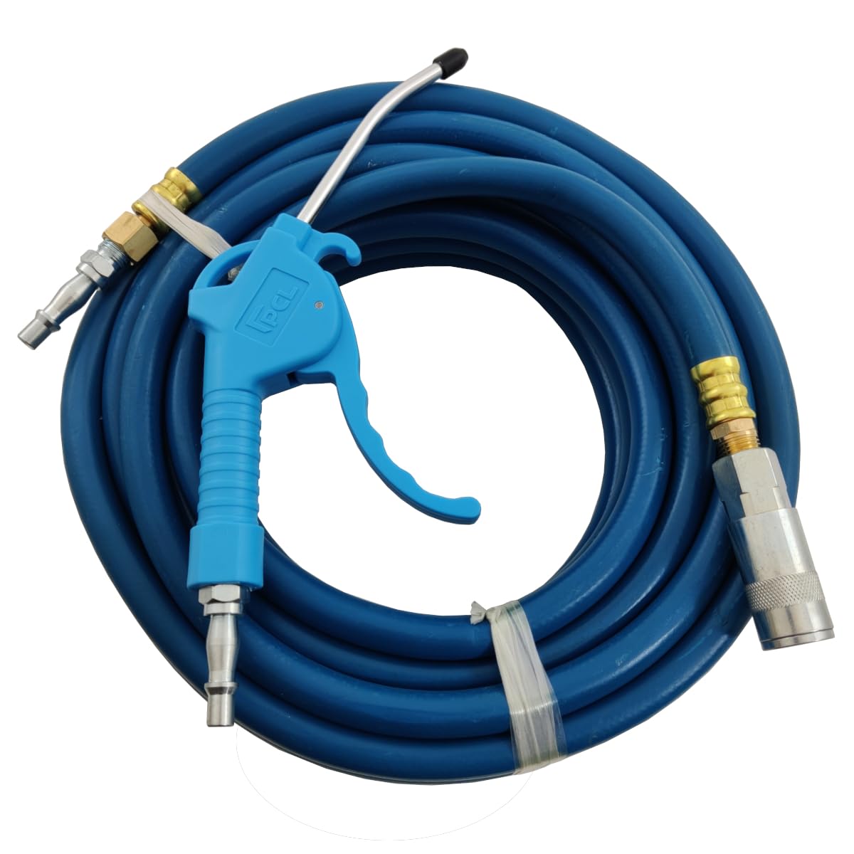 Heavy Duty 8mm Air Hose 10m/30ft with 1/4” BSP Fittings & Genuine PCL BG5002 Air Blow Gun - Ideal for Compressors, Air Tools, and Pneumatic Equipment