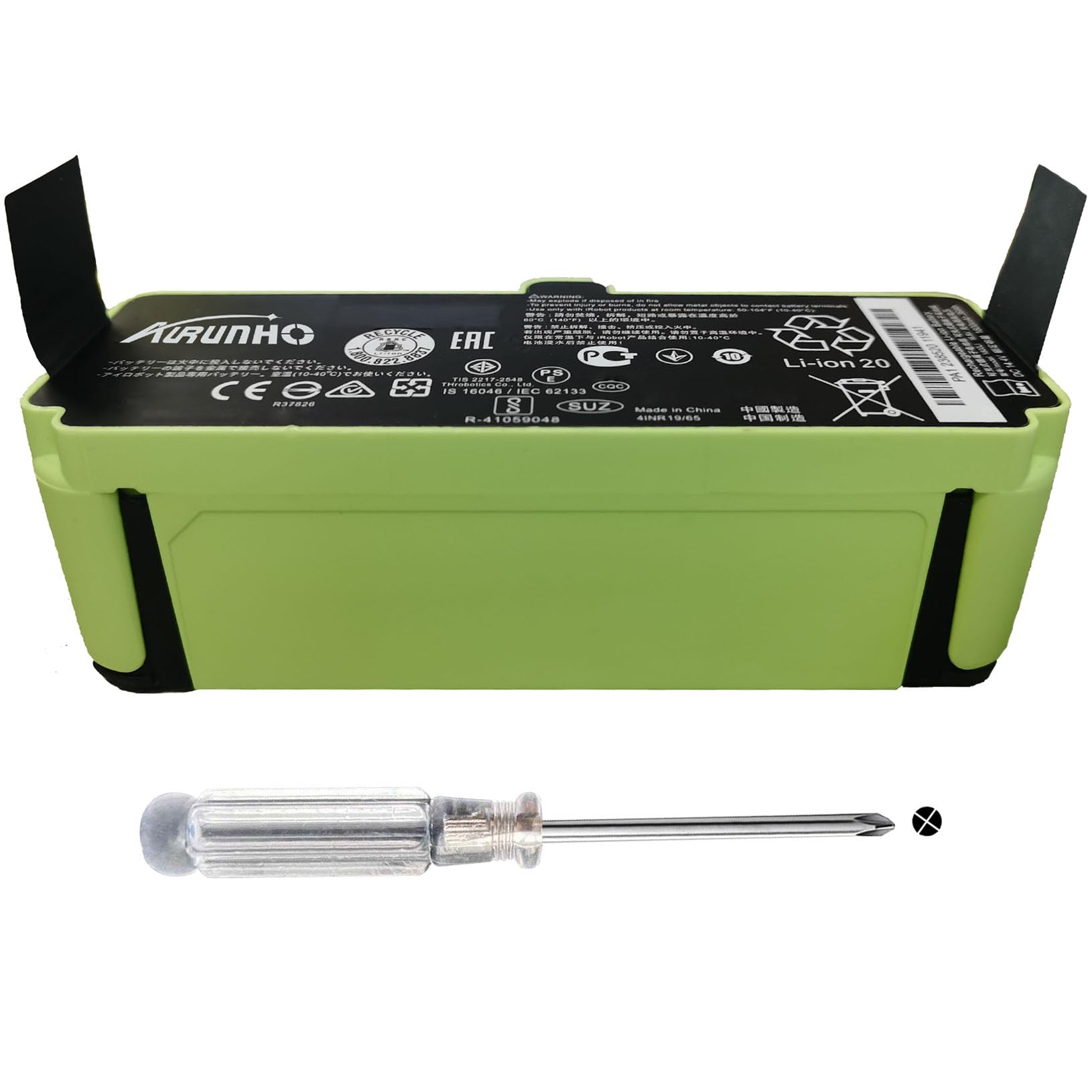 AURUNHO for iRobot Replacement Parts Roomba 1800LI Lithium Ion Battery Compatible with Roomba 960 690 895 890 860 695 680 675 640 614 Series 4376392 14.4V 26Wh 1800mAh