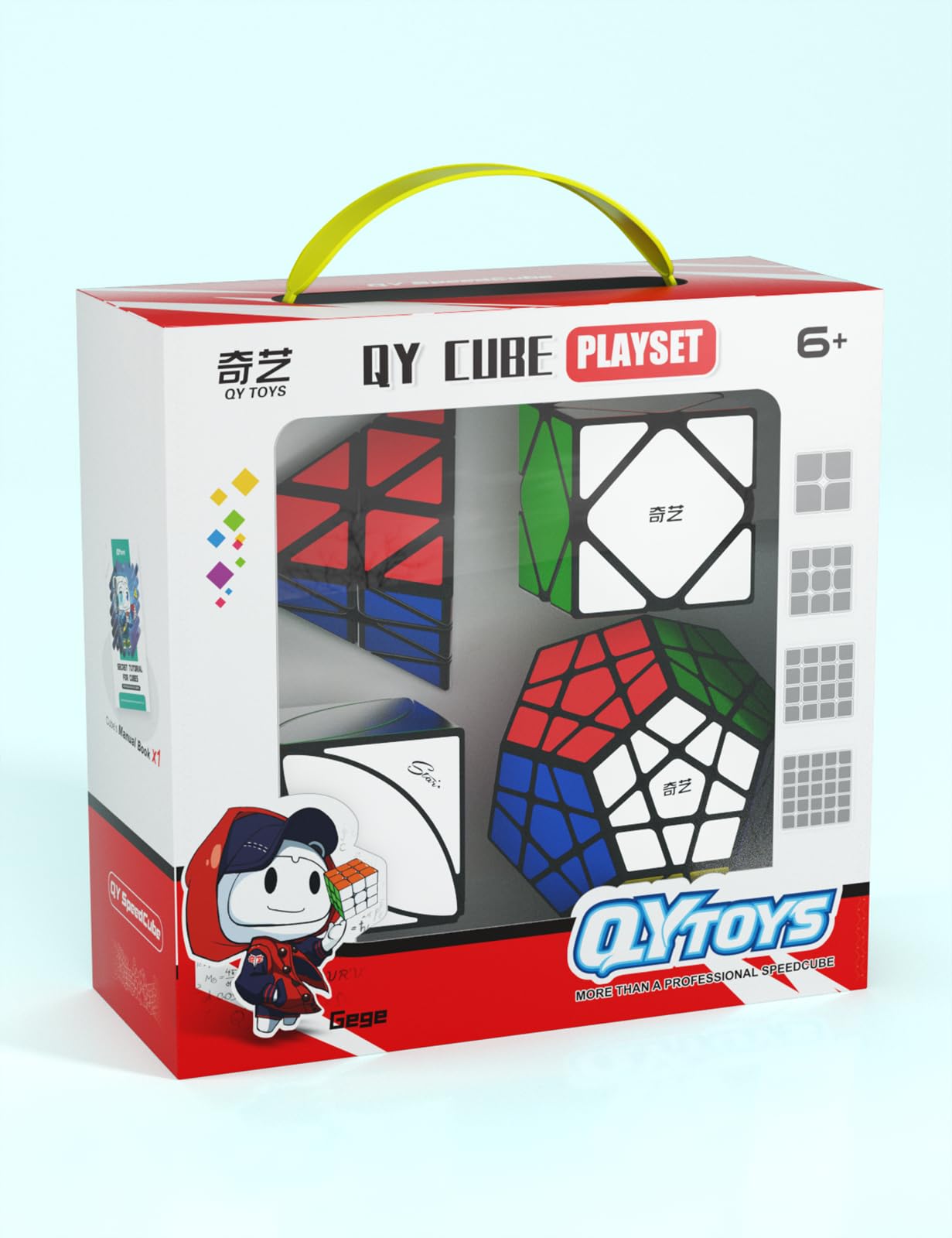 ROXENDA Zestaw Speed ​​Cube, Zestaw Magicznych Kostek 2x2x2 3x3x3 4x4x4 5x5x5 Speed ​​Cube w Pudełku Prezentowym, Tajny Samouczek Dotyczący Kostek Prędkości (T3)
