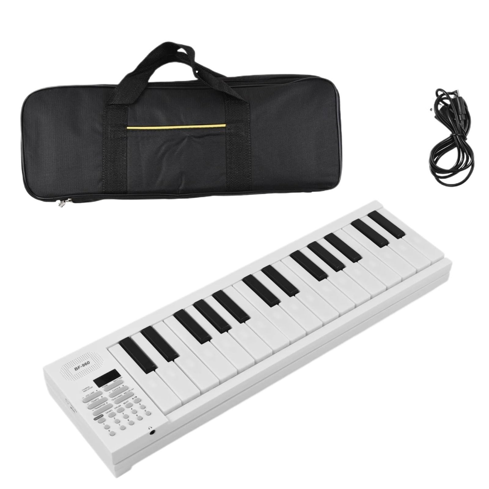 Pianino Elektroniczne 61 Klawiszowa Składana Klawiatura Elektronicznego Pianina Wielofunkcyjnego Z Wyświetlaczem LED