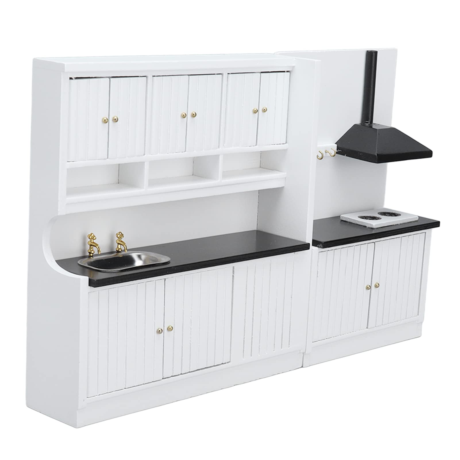 Cucina della Casa delle Bambole con Set di Mobili in Legno in Scala 1:12