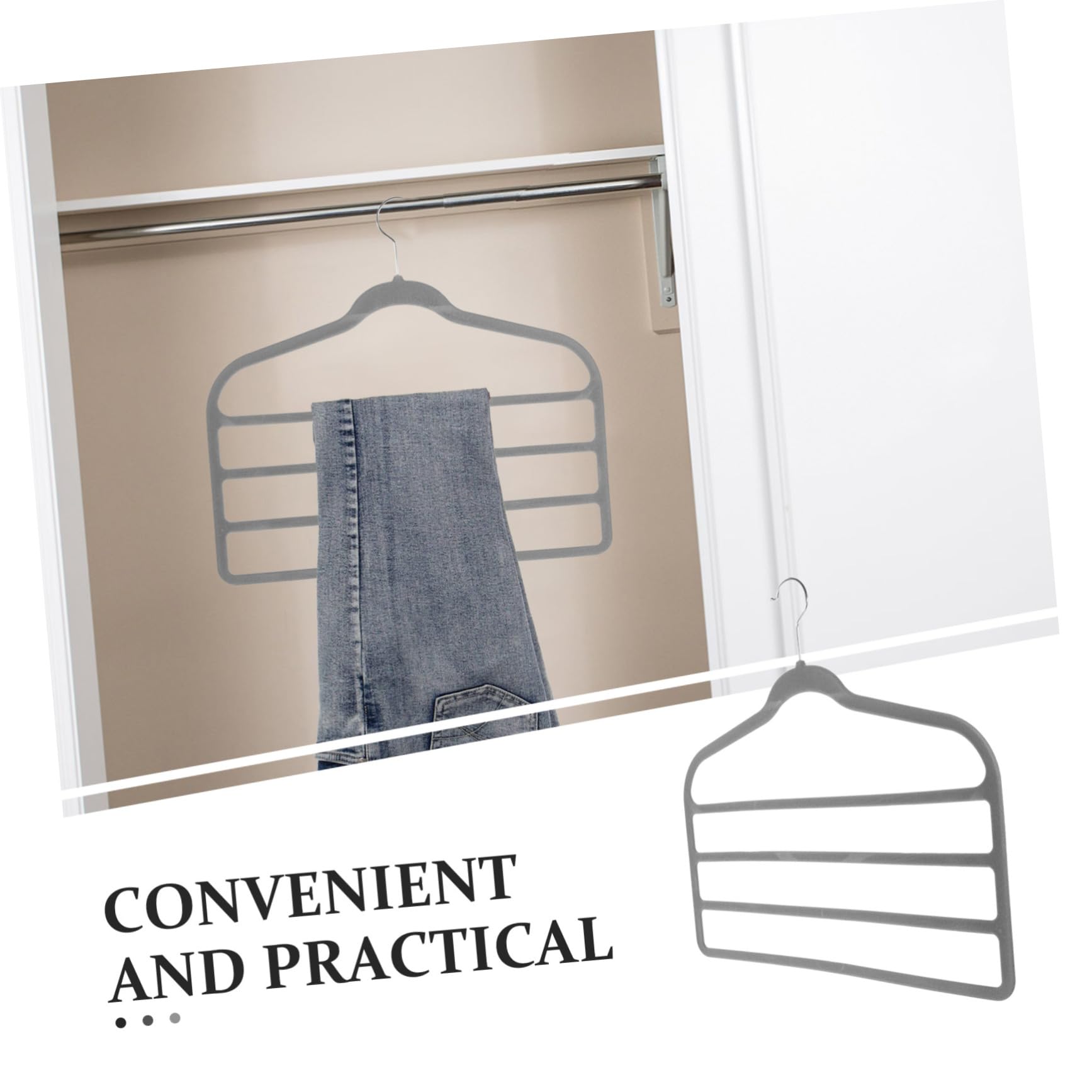 ABOOFAN 10pezzi Grucce Multi-strato Per Pantaloni Armadio Salvaspazio Antiscivolo Appendini Sottili Per Jeans e Accessori Organizzatore Scomparti Per Guardaroba Ordinato