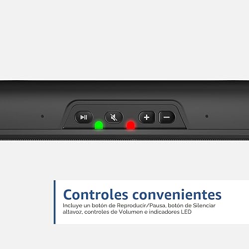 Miniatura 5 de Cyber Acoustics Barra de altavoces USB (CA-2890) – Altavoz estéreo alimentado por USB, se sujeta fácilmente al monitor, controles convenientes