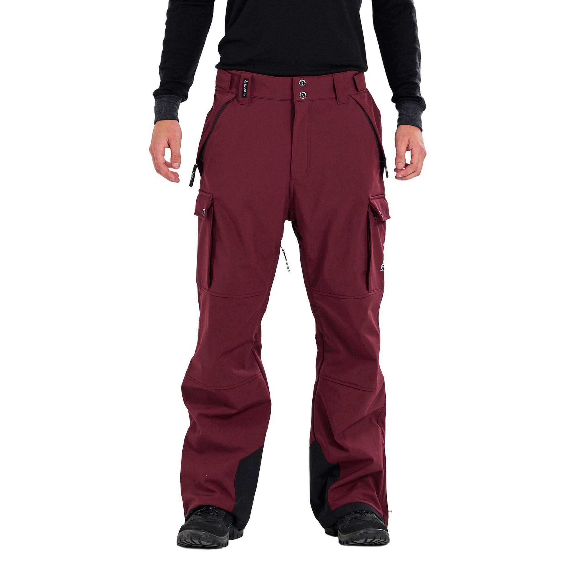 Slade Colorado Softshell Cargohose Snowboardhose – atmungsaktiv, Wind- und wasserabweisend mit verstellbarem Bund und Taschen für Alpinskifahren und Snowboarden Herren