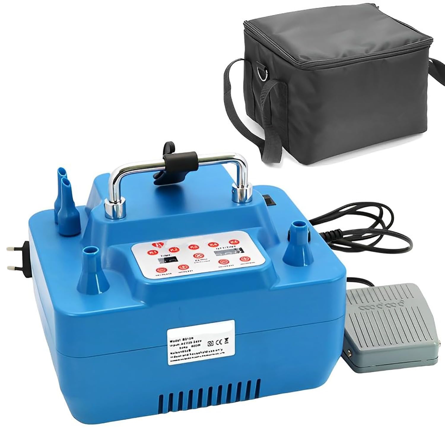COYEUX Inflador portátil para Globos de 800 W, Bomba eléctrica para Globos, con Boquilla Doble y Pedal, Temporizador y medidor cuantitativo, para Globos de Fiesta, Bodas y Decoraciones de cumpleaños