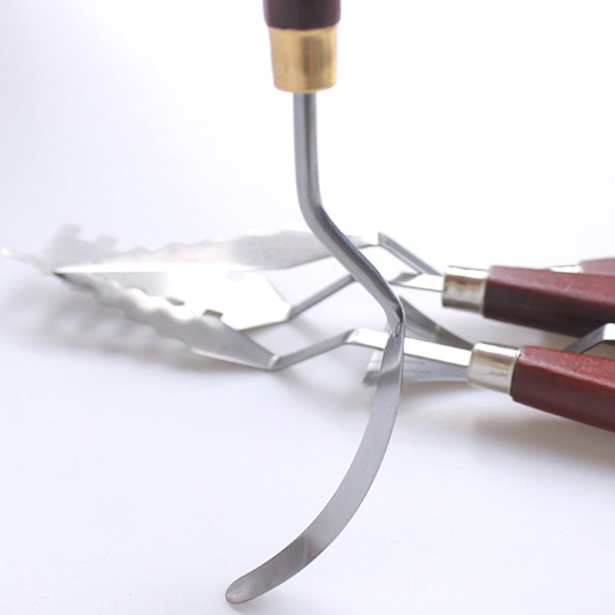 Spatola Per Pittura In Acciaio Inox - Con Manico In Legno Per Miscelazione Colori