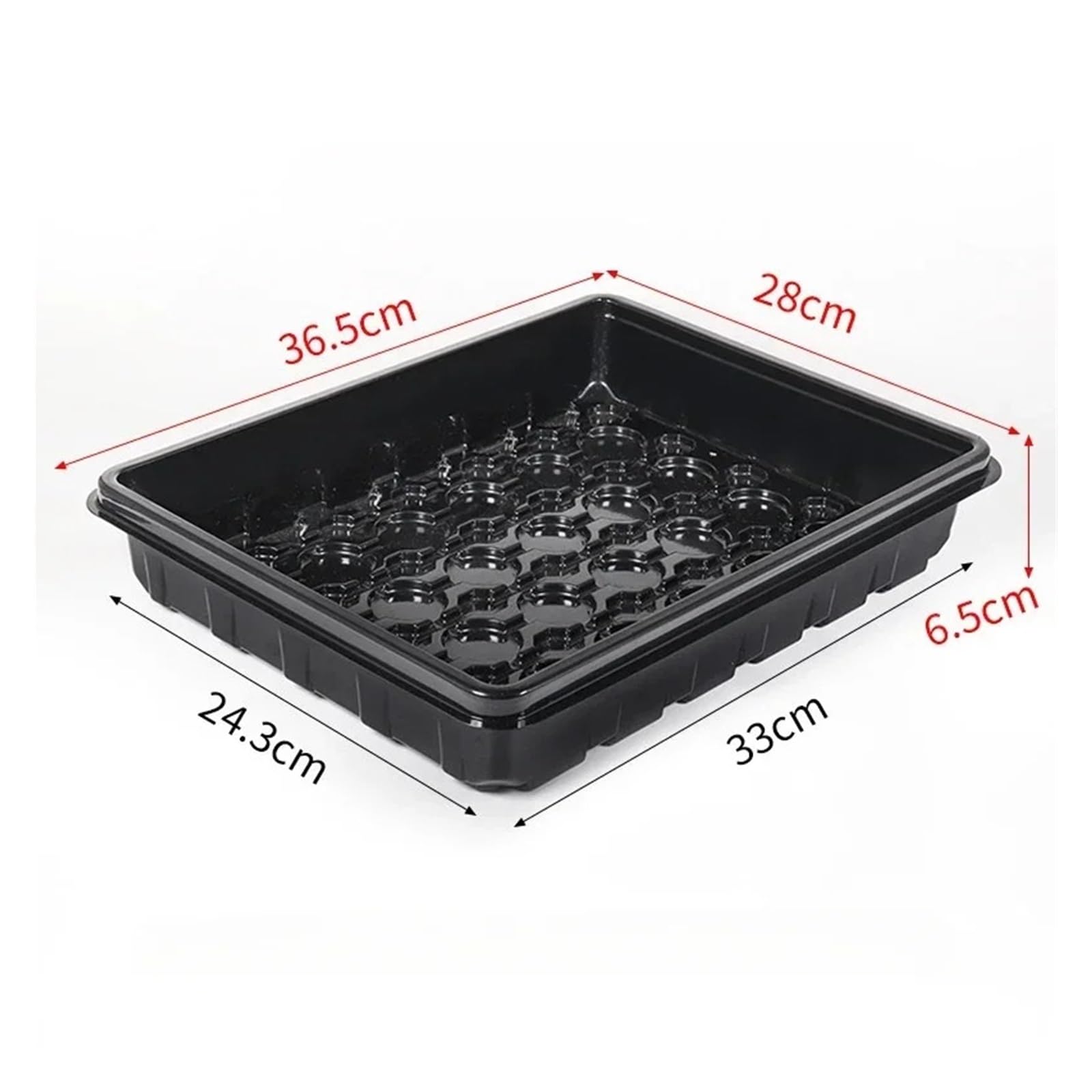 Bandejas De Semillas Bandeja for Semillas de 1/3 Piezas, 24/48 Orificios, Caja for plántulas, macetas, for germinación, incubadora Plantas, for jardinería para Jardines(Black,48 Holes,3PCS)
