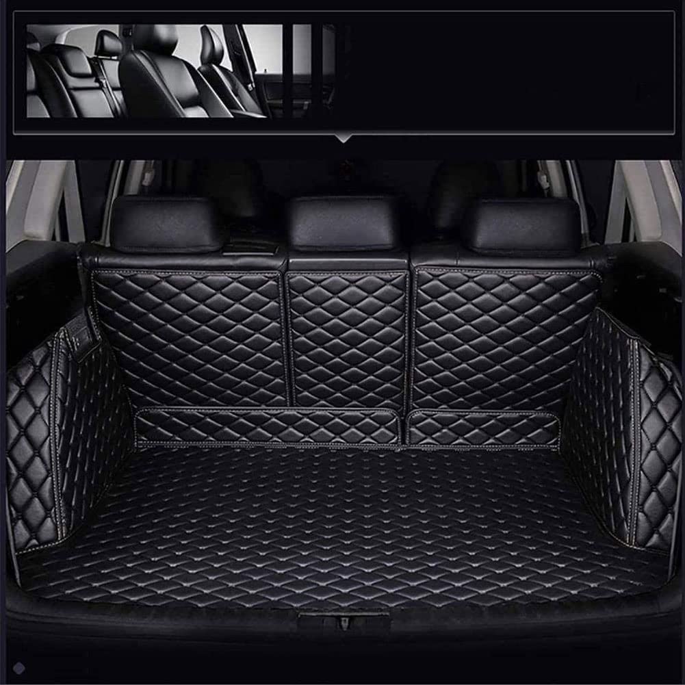 Auto Tappetini in Pelle per bagagliaio per Audi Q3 Sportback 2020-2023(upper level), Copertura Totale Protezione Copri Baule Accessori,A/Black