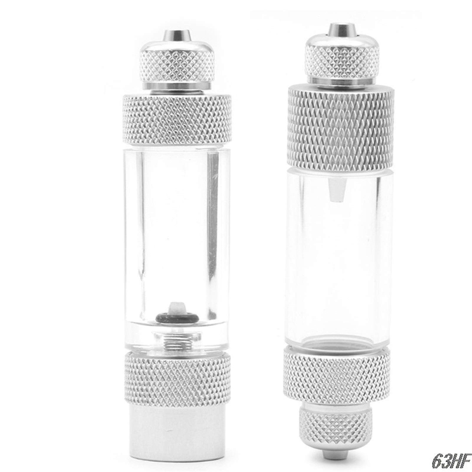 Check Valves Silver Valve Regulator Diffuser Aquarium CO2 Bubble Counter Single Dual Head(Dual)