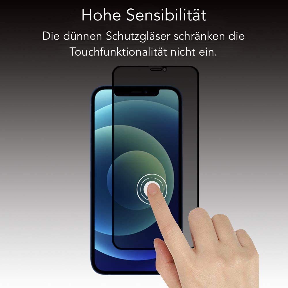 AVANA Vetro Protettivo Anti-Spy Per IPhone 12 Mini (2 Pezzi) - Durezza 9H, Privacy, Bordi Arrotondati 3D - 2