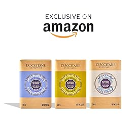 L\'OCCITANE Shea Butter Extra-Gentle Solid Hand & Body Soap: Citrusy Shea Verbena, Relaxing Shea Lavender, Shea Milk, Vegetable Based, Artisanal, Vegan
