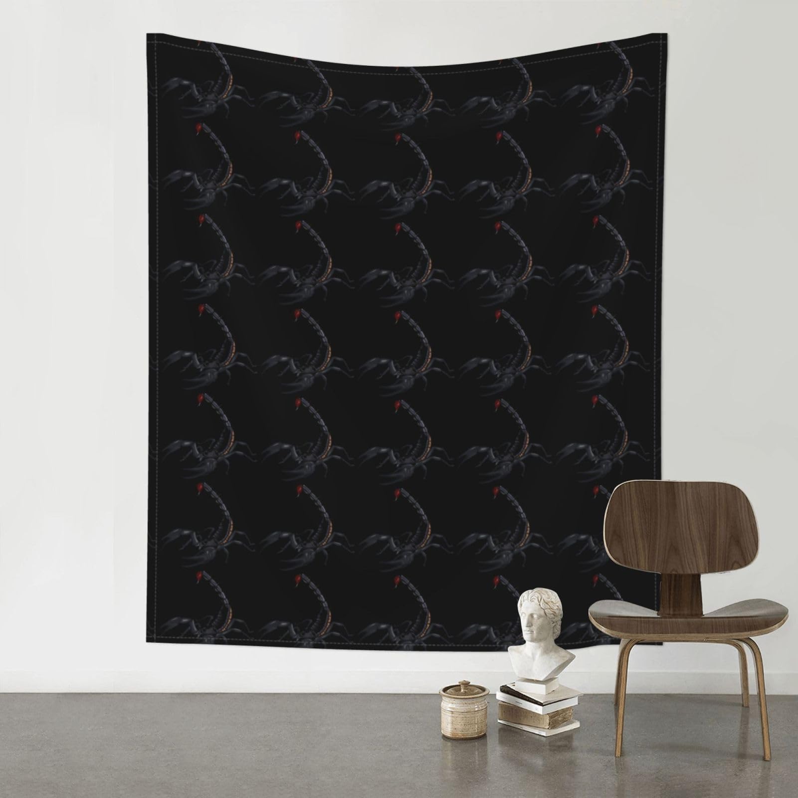 WHJSHOP Scorpion Prints Original Wall Tapestry 60x51in – Boho Throw Blanket for Dorm Decor, Beach Picnic, & Bedroom Layering