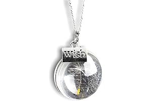 925 Sterling Silver Dandelion Wish Pendant Necklace
